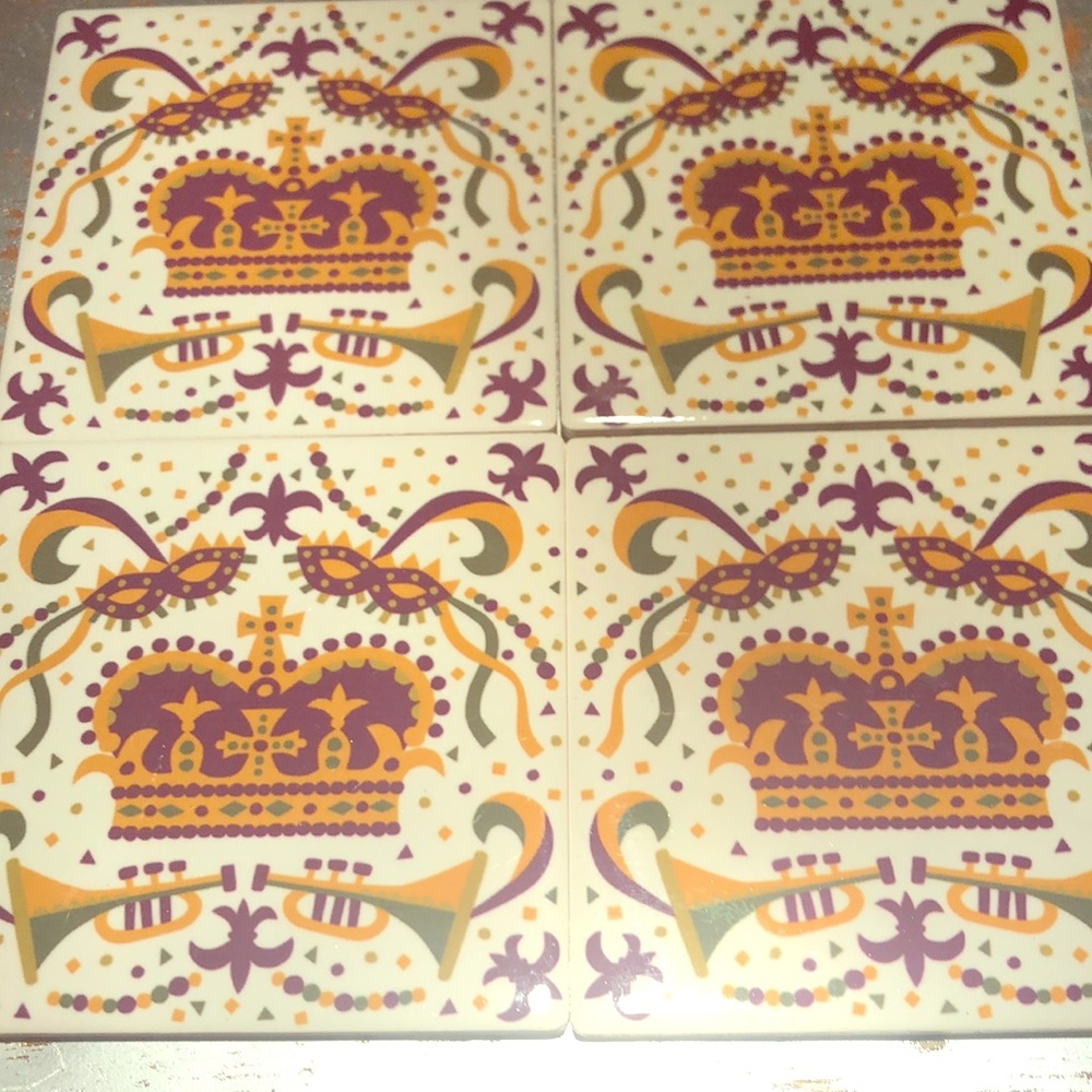 Set of 4 coasters ⚜️THE PARISH LINE ⚜️ NWOT
